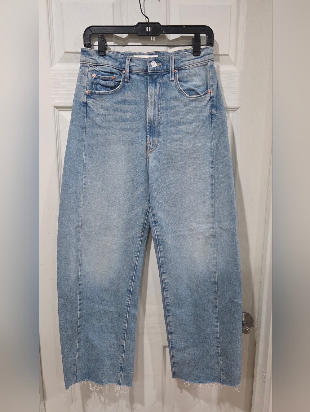 New! Mother The Half-Pipe Ankle Fray Barrel Jeans - Picture 3 of 8